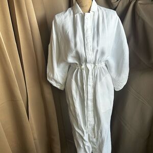 Ralph Lauren Purple Label White Linen Utility Dress – Made in Italy – Size 6